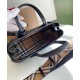 Replica Burberry The Banner Small Leather Bag Black