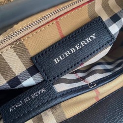 Replica Burberry The Banner Small Leather Bag Black