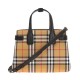 Fake Burberry Banner Small Vintage Check Tote Bag Black Replica