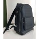 Replica Burberry London Check and Leather Backpack Dark Blue