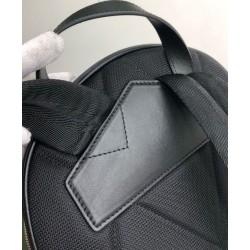 Replica Burberry London Check and Leather Backpack Dark Blue