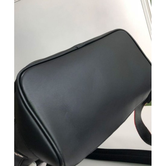 Fake Burberry London Check and Leather Backpack Black Replica