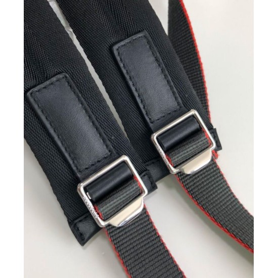 Fake Burberry London Check and Leather Backpack Black Replica