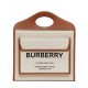 Fake Burberry Medium Two-tone Canvas and Leather Pocket Bag Coffee Replica