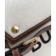 Fake Burberry Medium Two-tone Canvas and Leather Pocket Bag Coffee Replica