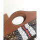 Fake Burberry Mini Monogram Stripe E-canvas Pocket Bag Coffee Replica