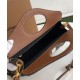 Fake Burberry Mini Monogram Stripe E-canvas Pocket Bag Coffee Replica