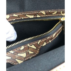 Fake Burberry Mini Monogram Stripe E-canvas Pocket Bag Coffee Replica
