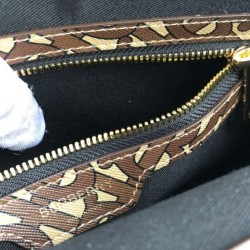 Fake Burberry Mini Monogram Stripe E-canvas Pocket Bag Coffee Replica