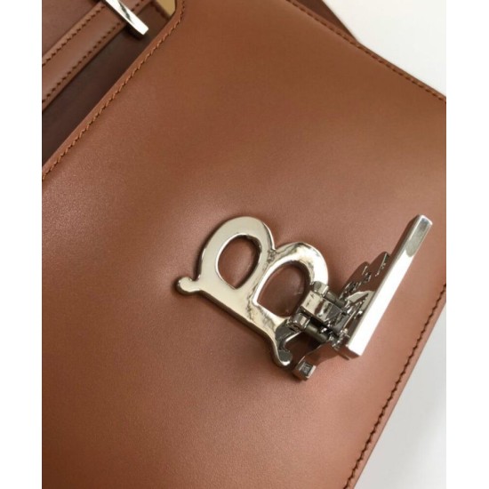 Replica Burberry Small Leather TB Bag Coffee