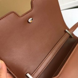 Replica Burberry Small Leather TB Bag Coffee