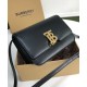 Replica Burberry Small Leather TB Bag Black