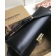 Replica Burberry Small Leather TB Bag Black