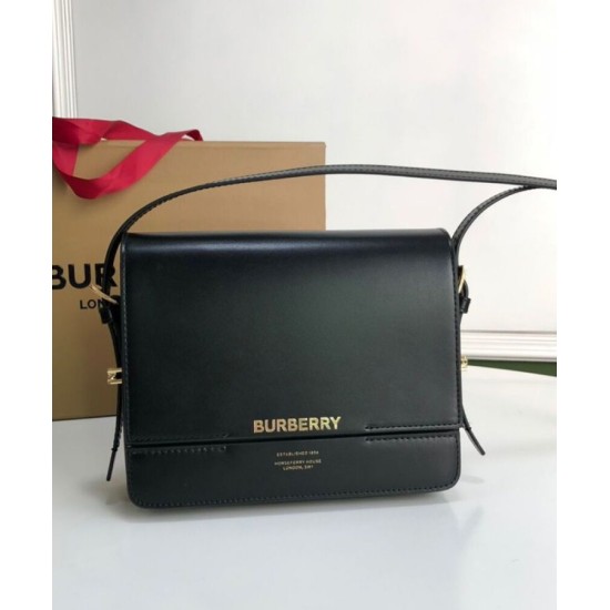 Replica Burberry Small Leather Grace Bag Black