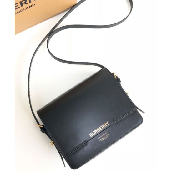 Replica Burberry Small Leather Grace Bag Black