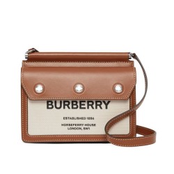 Replica Burberry Mini Horseferry Print Title Bag with Pocket Detail Coffee