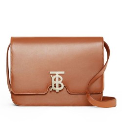 Replica Burberry Medium Leather TB Bag Coffee