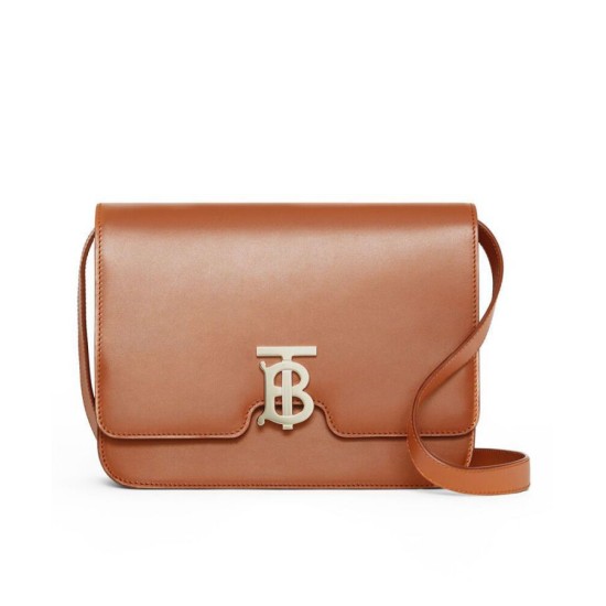 Replica Burberry Medium Leather TB Bag Coffee