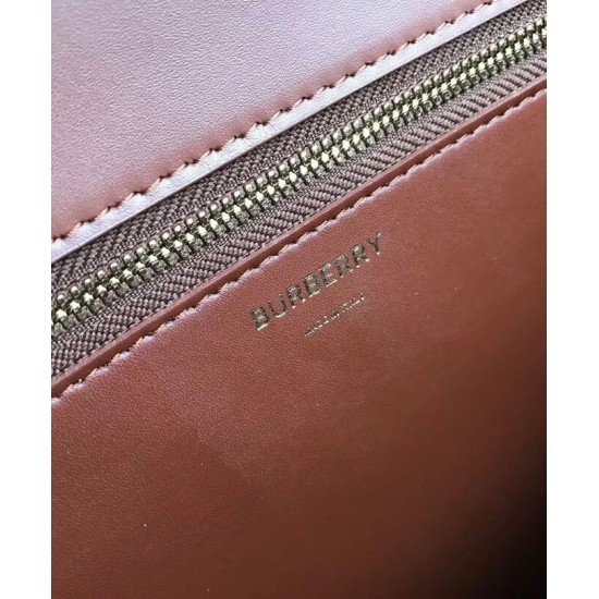 Replica Burberry Medium Leather TB Bag Coffee
