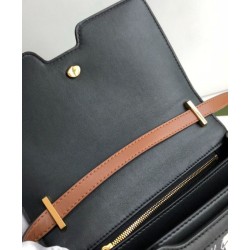 Replica Burberry Small Monogram Stripe E-canvas TB Bag Coffee