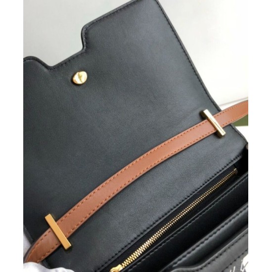 Replica Burberry Small Monogram Stripe E-canvas TB Bag Coffee