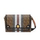 Replica Burberry Monogram Stripe E-canvas Note Crossbody Bag Coffee