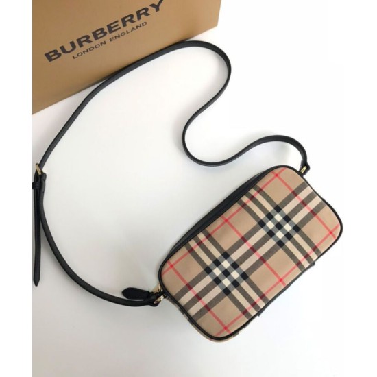 Replica Burberry Small Vintage Check and Leather Camera Bag Apricot Fake Burberry Small Vintage Check and Leather Camera Bag Apricot Replica