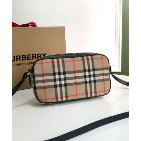 Replica Burberry Small Vintage Check and Leather Camera Bag Apricot Fake Burberry Small Vintage Check and Leather Camera Bag Apricot Replica