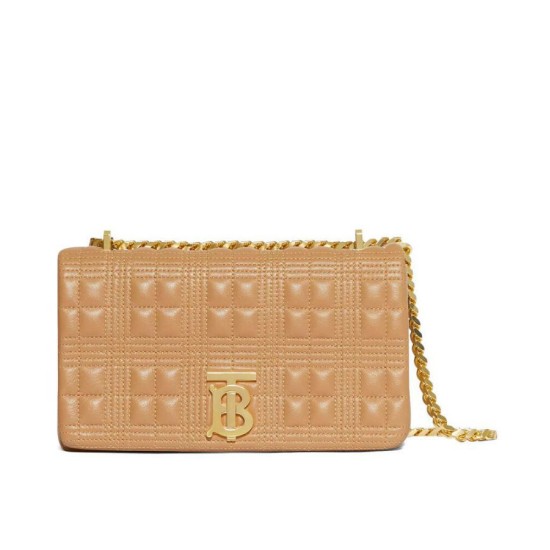 Fake Burberry Small Quilted Lambskin Lola Bag Apricot Replica