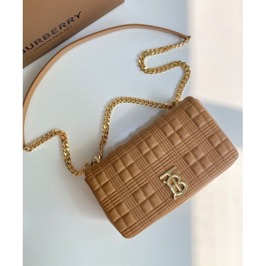 Fake Burberry Small Quilted Lambskin Lola Bag Apricot Replica