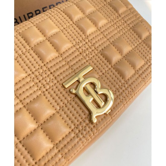 Fake Burberry Small Quilted Lambskin Lola Bag Apricot Replica