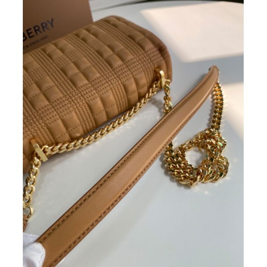 Fake Burberry Small Quilted Lambskin Lola Bag Apricot Replica