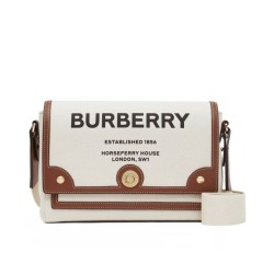 Replica Burberry Horseferry Print Canvas Note Crossbody Bag Coffee