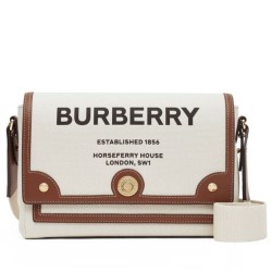 Replica Burberry Horseferry Print Canvas Note Crossbody Bag Coffee