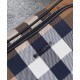 Fake Burberry Check Cotton Crossbody Bag Coffee Replica