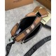 Fake Burberry Check Cotton Crossbody Bag Coffee Replica