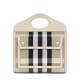 Replica Burberry Mini Check Canvas and Leather Pocket Bag Cream