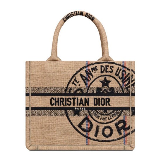 Fake Christian Dior Small Book Tote Apricot Replica