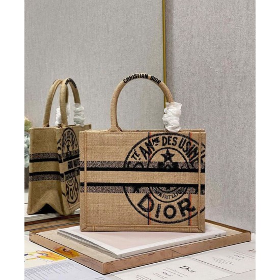 Fake Christian Dior Small Book Tote Apricot Replica