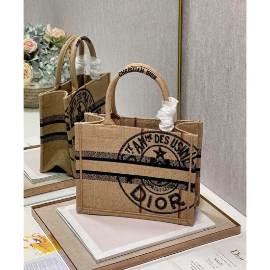 Fake Christian Dior Small Book Tote Apricot Replica