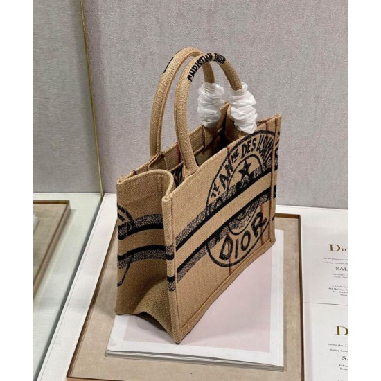 Fake Christian Dior Small Book Tote Apricot Replica