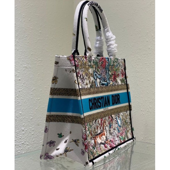 Replica Christian Dior Medium Dior Book Tote White