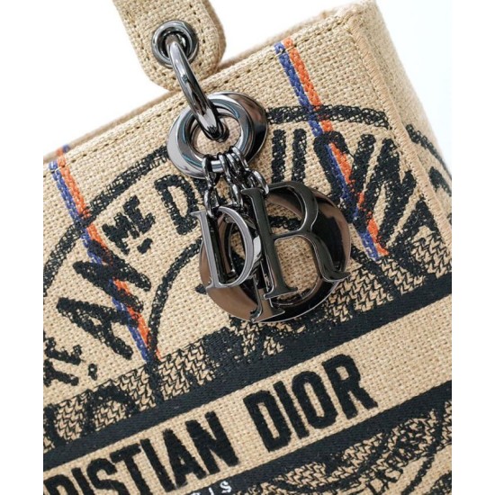 Replica Christian Dior Medium Lady d-Lite Bag Apricot