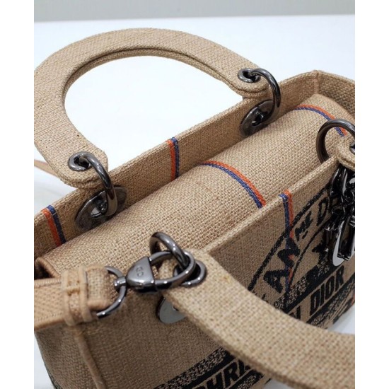 Replica Christian Dior Medium Lady d-Lite Bag Apricot