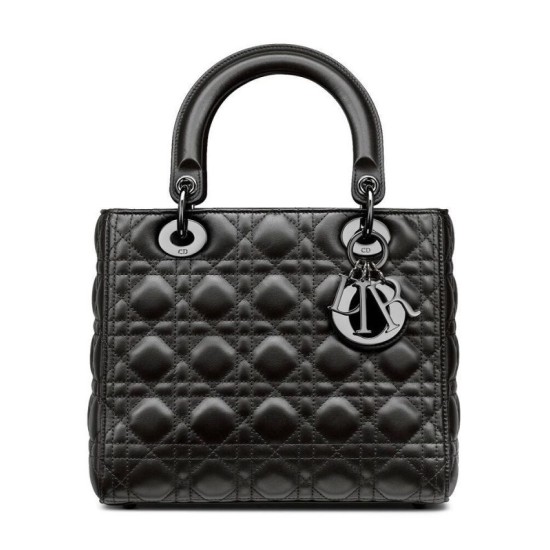 Replica Christian Dior Medium Lady Dior Bag Black Fake Christian Dior Medium Lady Dior Bag Black Replica