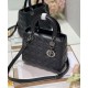 Replica Christian Dior Medium Lady Dior Bag Black Fake Christian Dior Medium Lady Dior Bag Black Replica