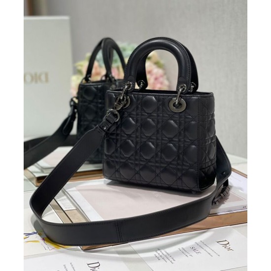 Replica Christian Dior Medium Lady Dior Bag Black Fake Christian Dior Medium Lady Dior Bag Black Replica