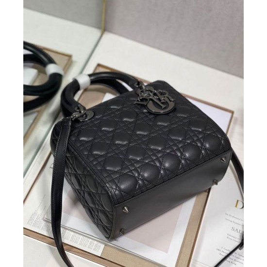 Replica Christian Dior Medium Lady Dior Bag Black Fake Christian Dior Medium Lady Dior Bag Black Replica