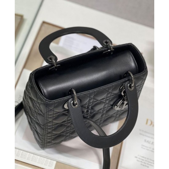 Replica Christian Dior Medium Lady Dior Bag Black Fake Christian Dior Medium Lady Dior Bag Black Replica