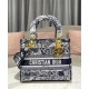 Replica Christian Dior Medium Lady D-Lite Bag Dark Blue